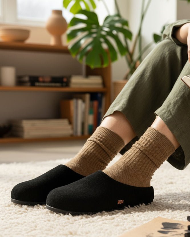 The Lily Clog in Black Suede
