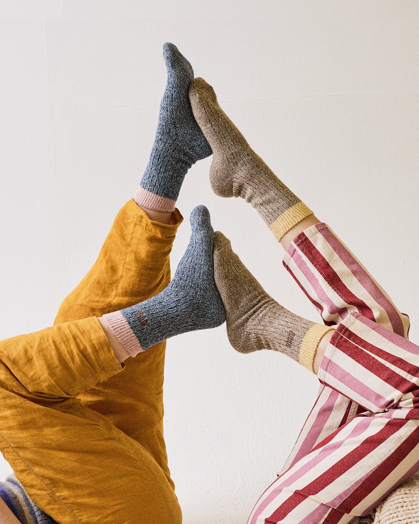 Everyday Sock - Navy & Salmon
