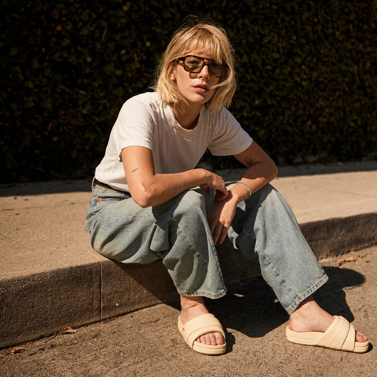 The Softie Slide - Cream - Womens