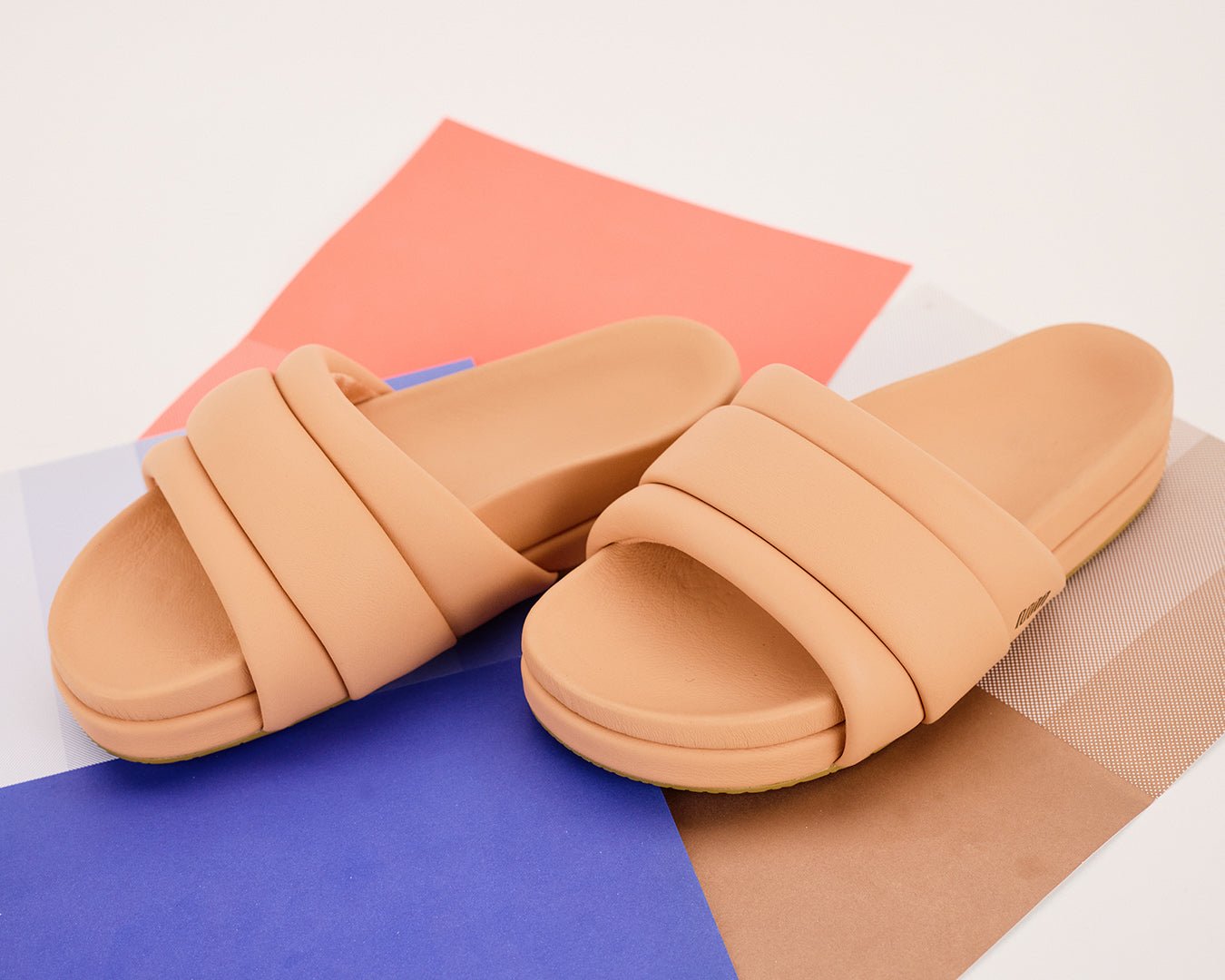 The Softie Slide - Blush Pink Napa Leather
