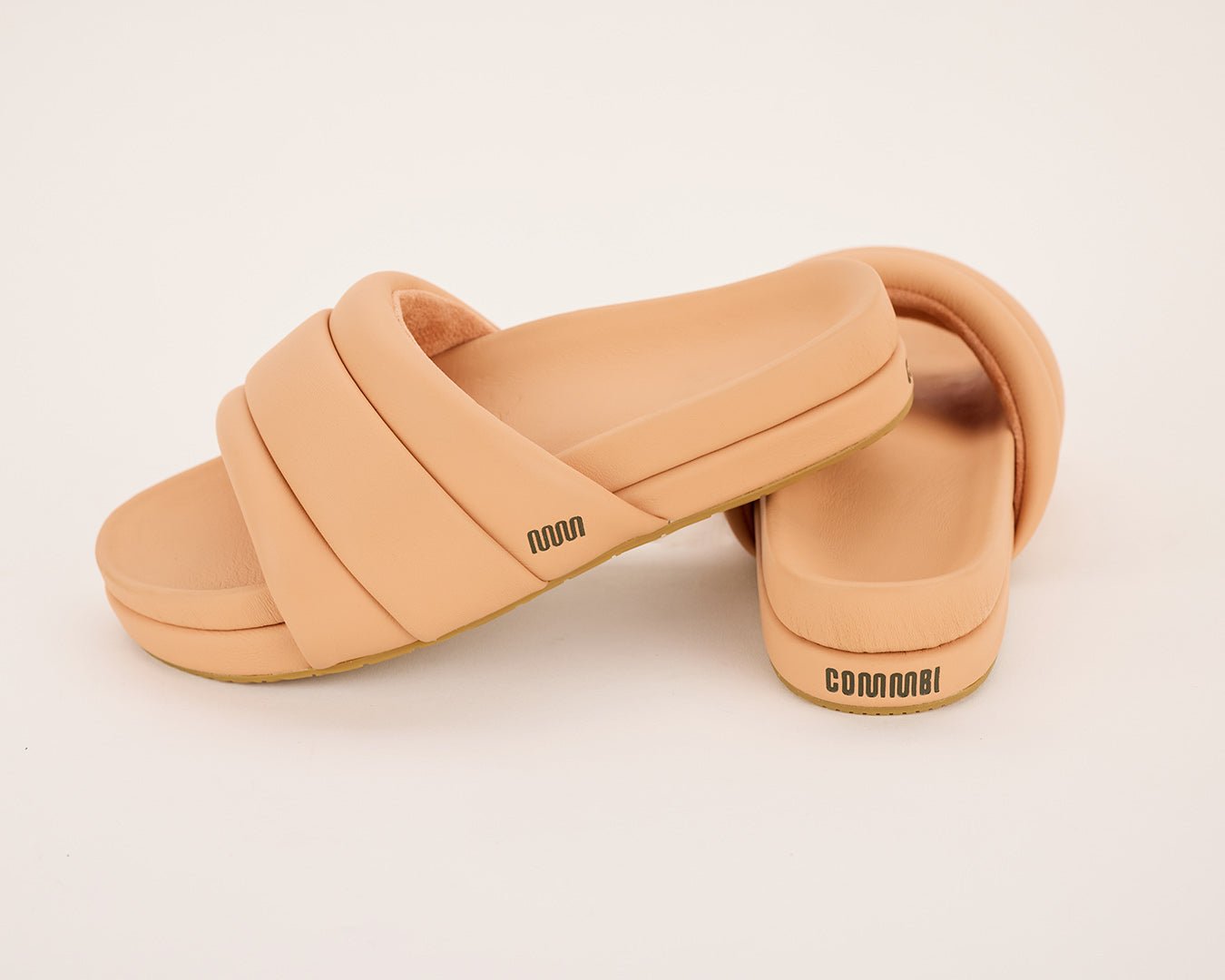 The Softie Slide - Blush Pink Napa Leather