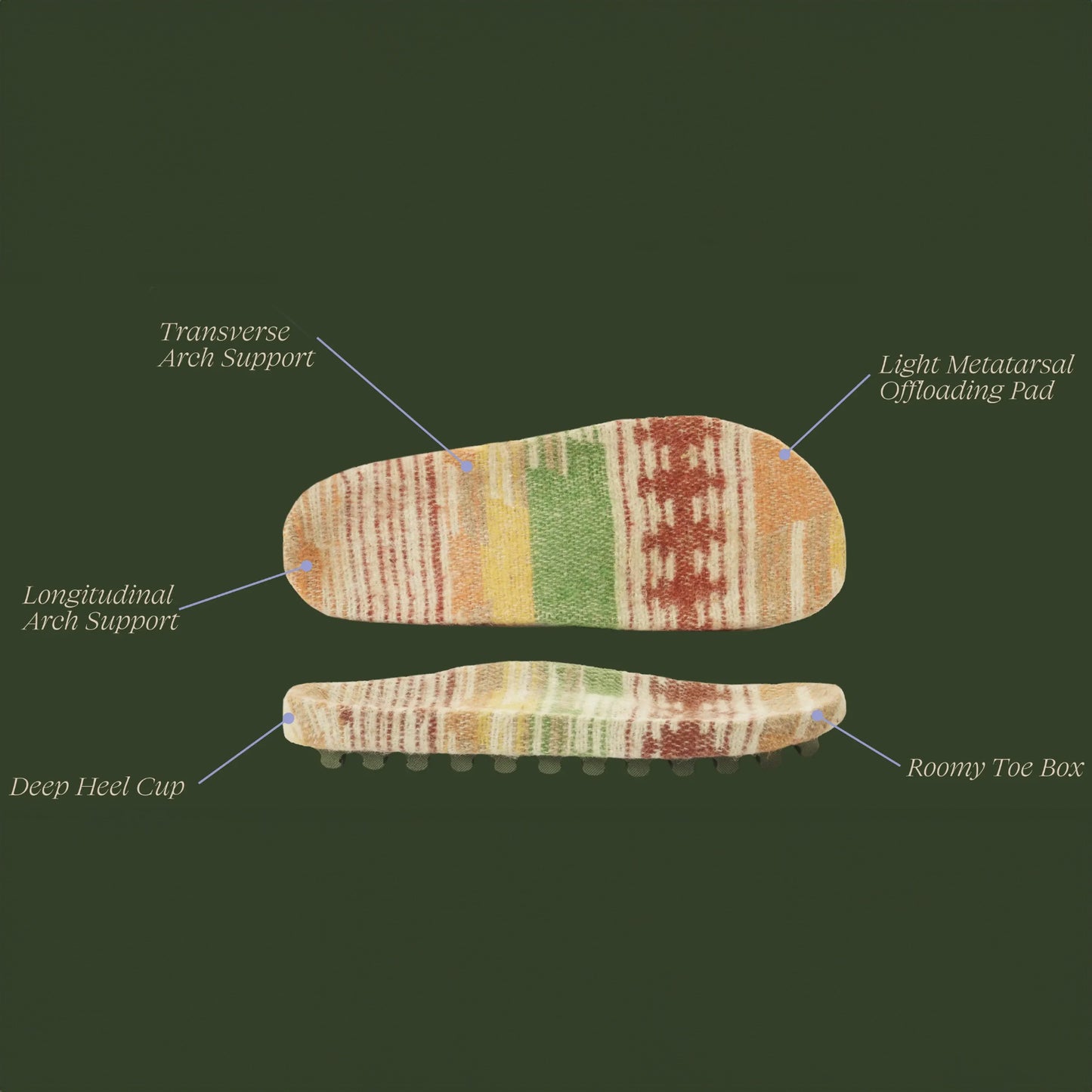 The Rhoads Slide - Green with Santa Fe