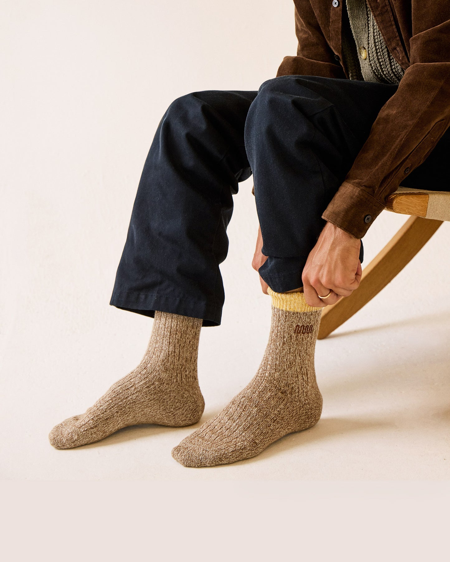 Everyday Sock - Chestnut & Gold