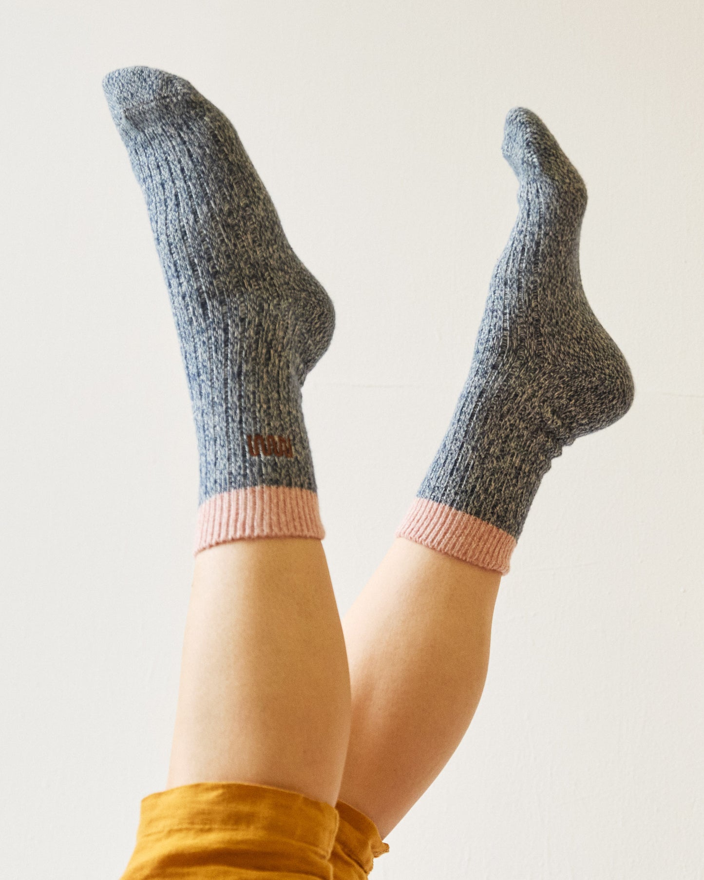 Everyday Sock - Navy & Salmon