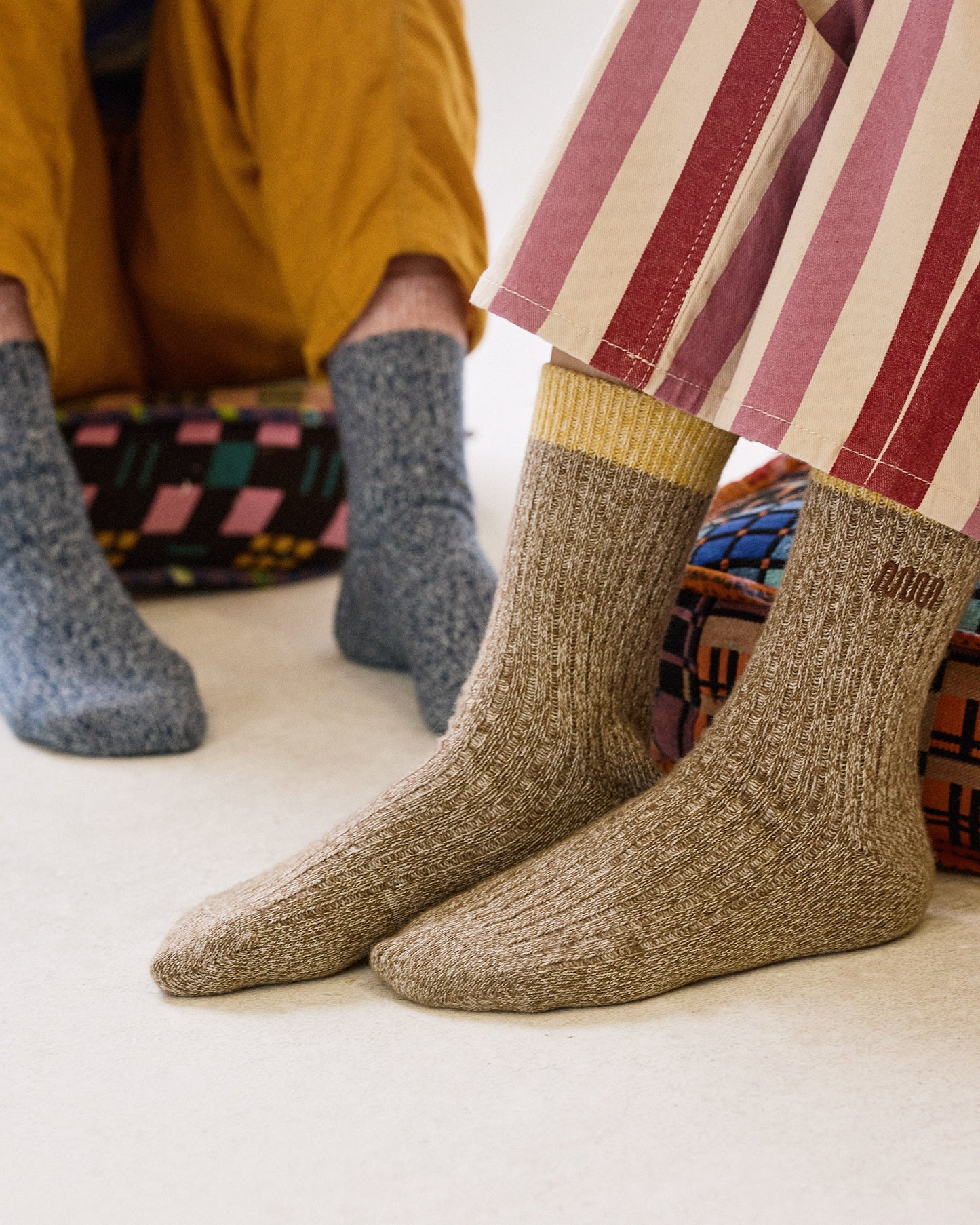 Everyday Sock - Chestnut & Gold
