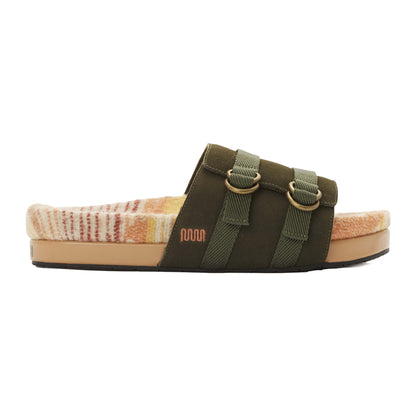 The Rhoads Slide - Green with Santa Fe - Womens