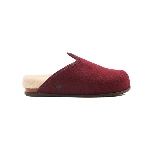 The Woolie Burro - Oxblood with Short fur Sherpa