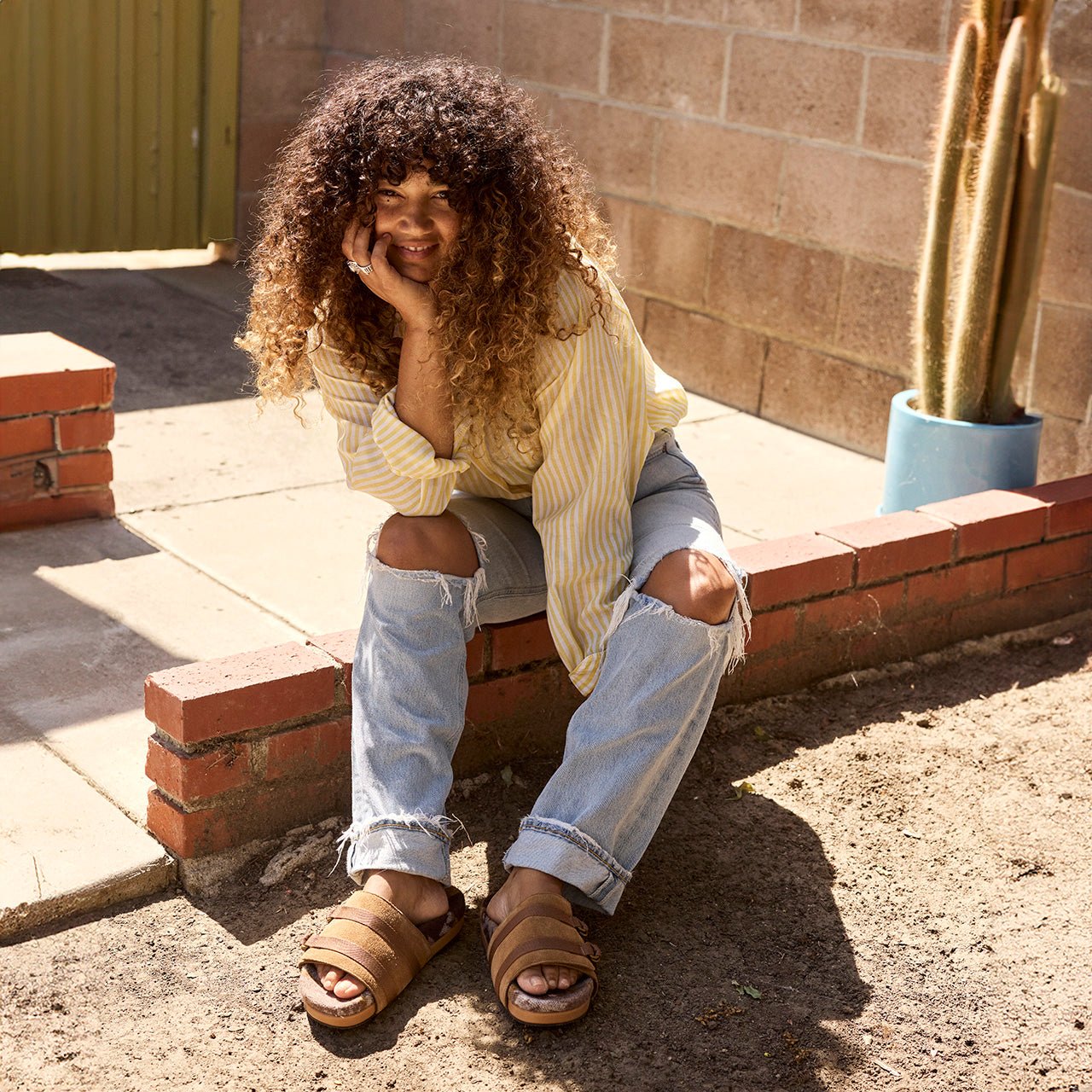 The Rhoads Slide - Otter Brown with Ashland - Womens