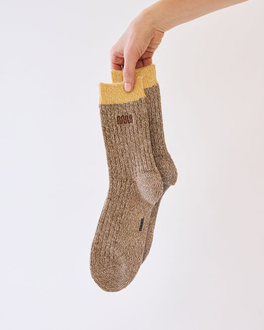 Everyday Sock - Chestnut & Gold
