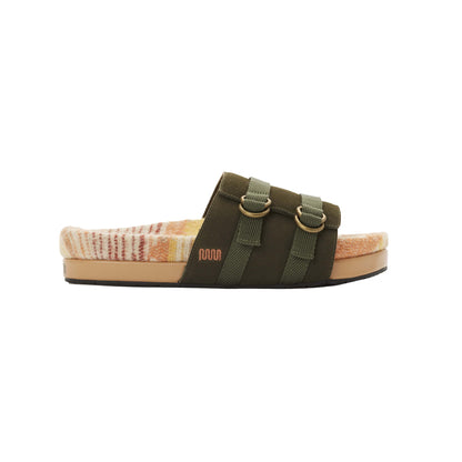 The Rhoads Slide - Green with Santa Fe - Womens